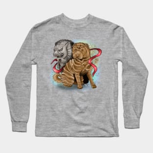 Chinese Zodiac Year of the Dog Sherpei Long Sleeve T-Shirt